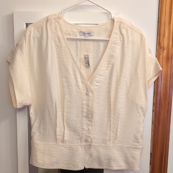 Madewell Pleated Blouse - Picture 3 of 5